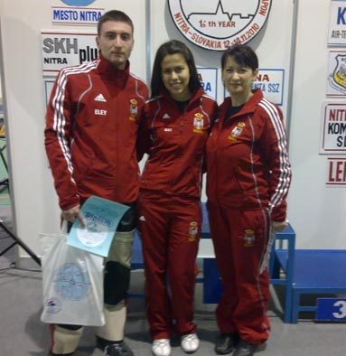 MARKO ZIVIC KATARINA BISERCIC I NJIHOV TRENER U NISU LIDIJA MIHAJLOVIC